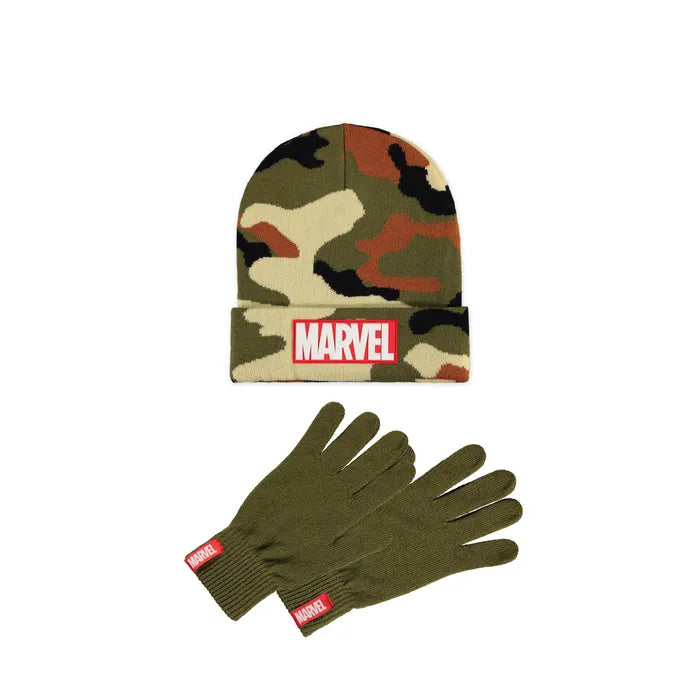Marvel - Logo Giftset (Beanie & handschoenen)