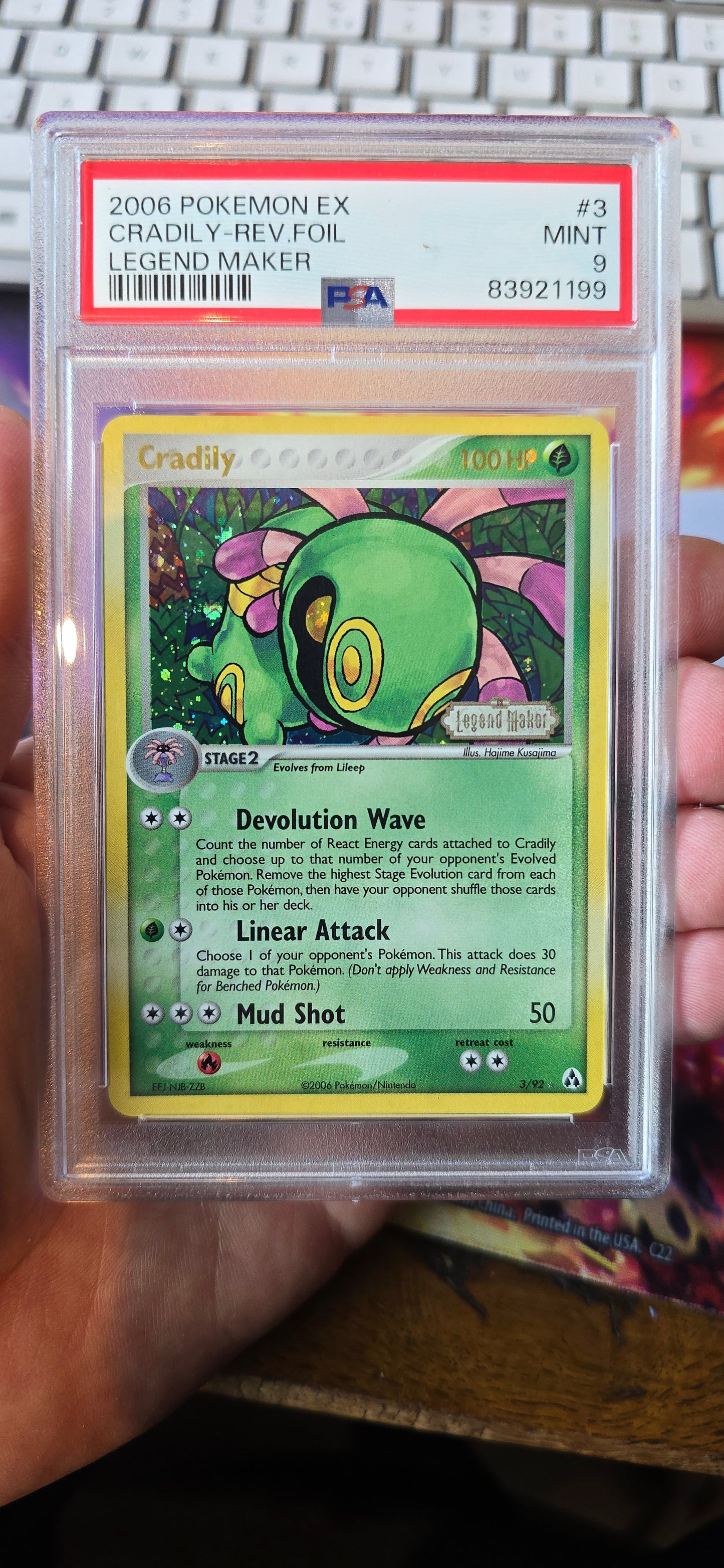 Cradily #3 Pokemon Legend Maker #3 PSA 9