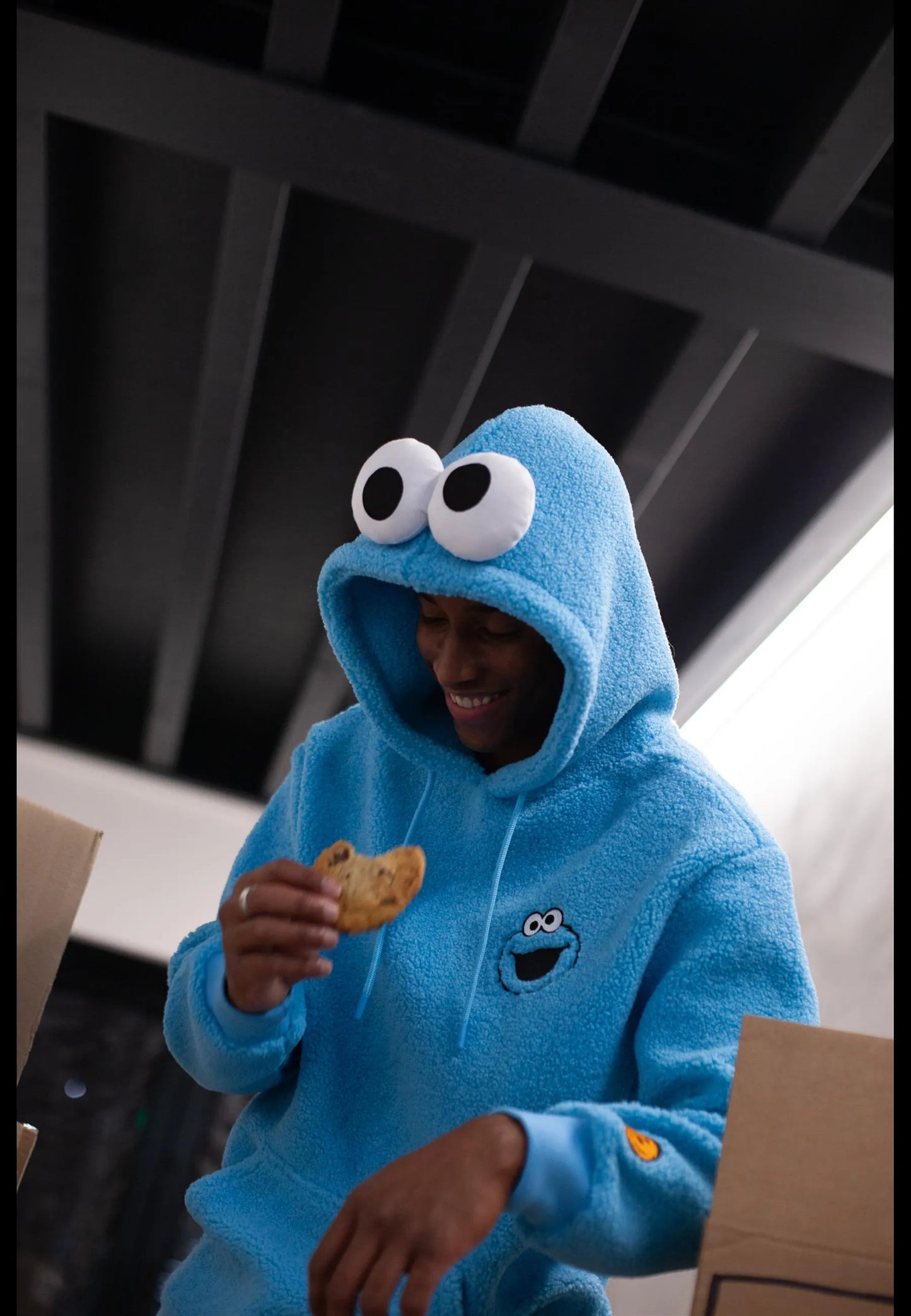 Sesam Straat - Cookie Monster Teddy Novelty Hoodie