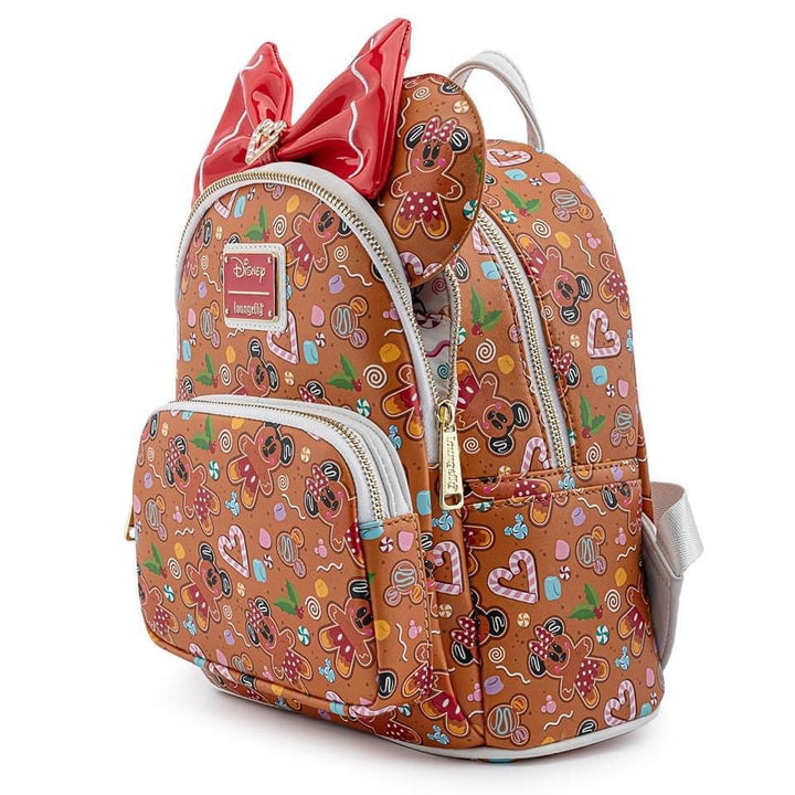 Loungefly Disney Gingerbread Mickey Minnie backpack + headband set 26cm