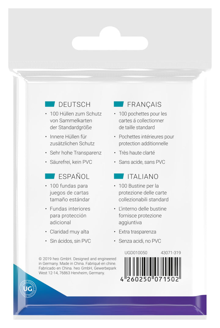Ultimate Guard Precise-fit Sleeves - Standard Size (100)
