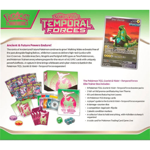 Pokémon Scarlet & Violet - Temporal Forces Elite Trainerbox Iron Leaves