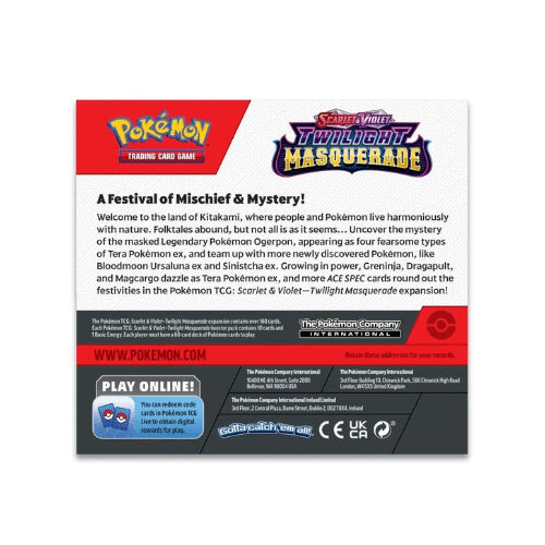 Pokémon TCG: Scarlet & Violet – Twilight Masquerade Booster Display Box (36 Packs)