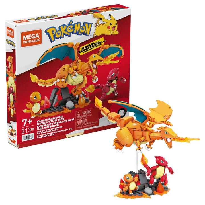 Pokémon Mega Construx Wonder Builders Construction Set - Charmander Evolution